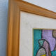 Abstract geometric coloured painting