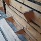Pine wall shelves