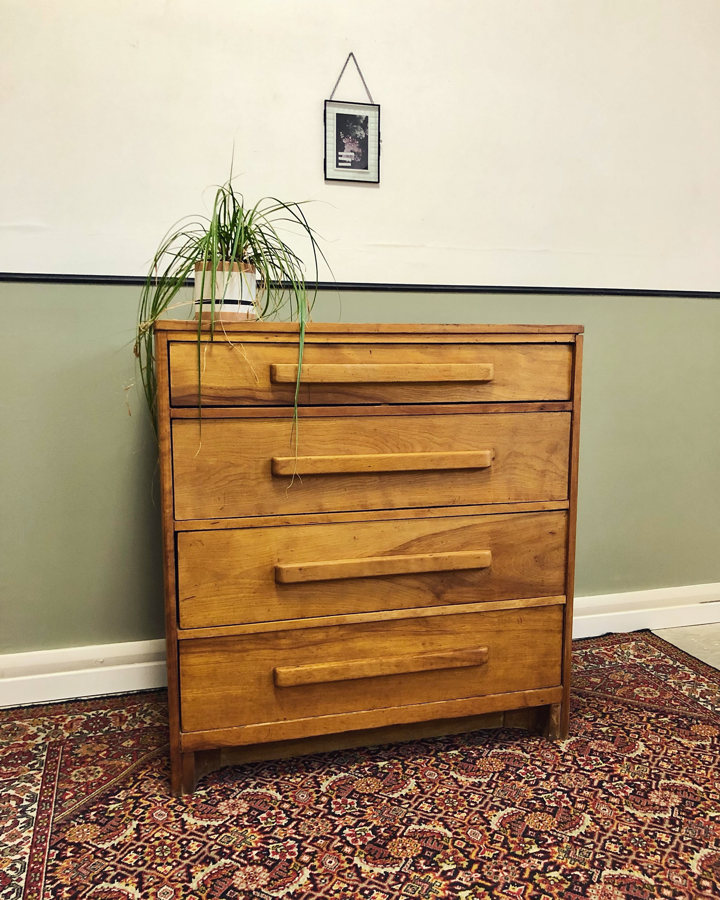 Vintage solid wood chest of drawers