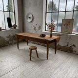 Farmhouse table in oak and walnut 2m