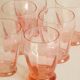 Vintage Art Deco Coloured Table Glassware Set in Transparent Pink Glass