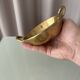 Vintage Solid Brass Catchall Bowl with Loop Handles, 1960s