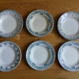 6 mismatched hollow plates Terre de fer