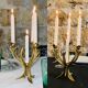 Art nouveau brass chandelier