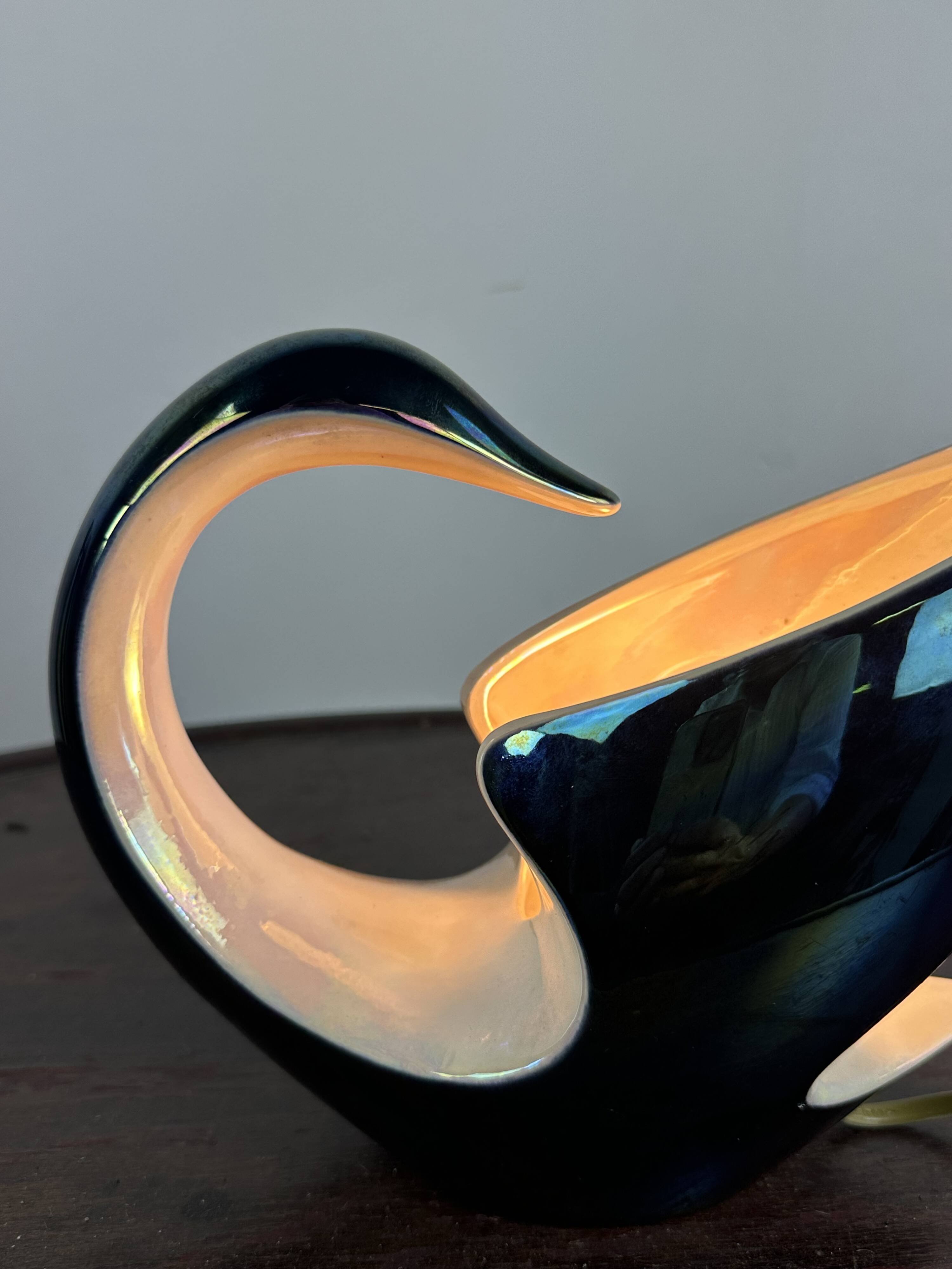 Ambient lamp / night light in the shape of a swan by verceram 1950