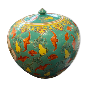 Pot à gingembre en porcelaine chinoise turquoise