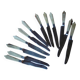 Laufert 12-piece dessert or cheese knife set with silver ferrule