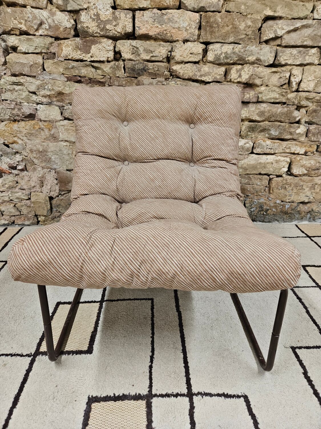 Vintage tubular armchair 1970s