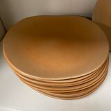 8 assiettes en grès vintage