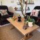 Solid oak coffee table