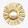 Golden wooden sun mirror "witch's eye"