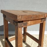 Oak workshop stool with grip
