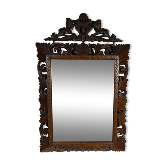 Miroir bois sculpté