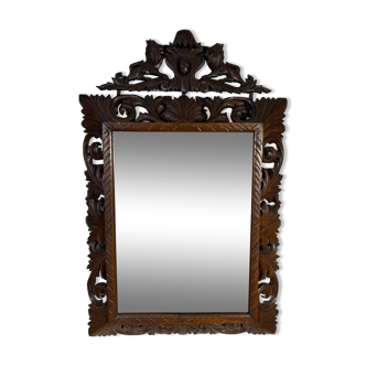 Mirror carved wood