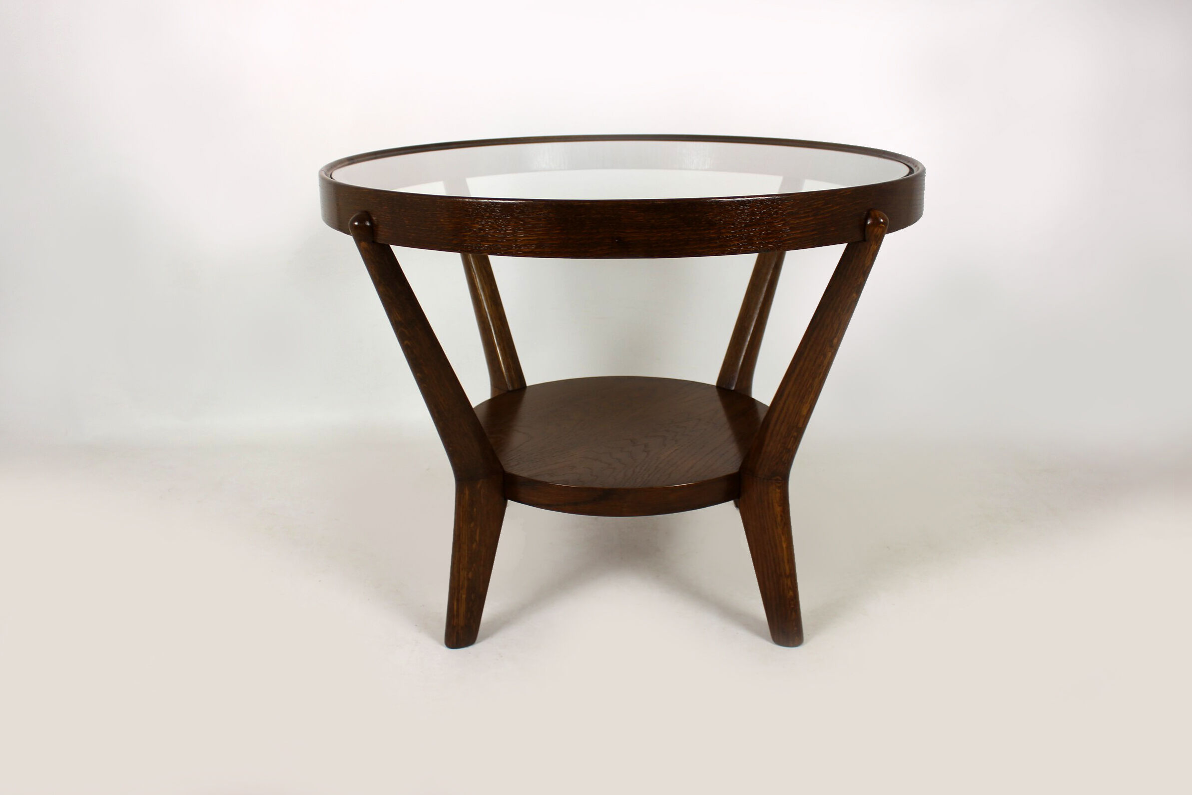 Round Coffee Table by Karel Koželka & Antonin Kropáček for Interier Praha, 1940s