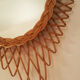Mirror rattan vintage the "diamond" TBE 60 years 45x59cm