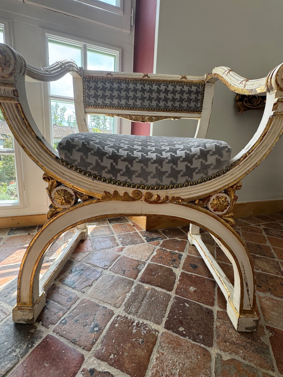 Pair of Curule armchairs