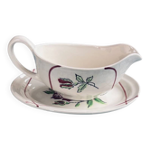Saucière Vintage Ceranord Saint-Amand et son Ravier assorti - Modèle Domini