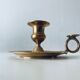 Old candle holder with handle