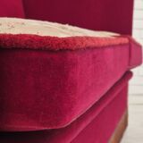 1960s, Danish velour 2 seater drop arm sofa, velour, original condition.