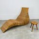 Sunbathing chair Karlskrona by Karl Malmvall for Ikea rattan