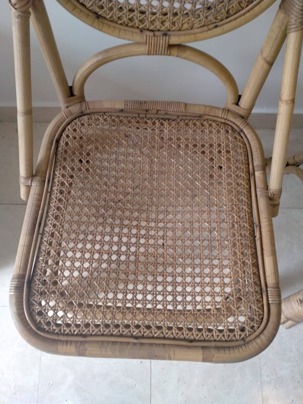 Pair of rattan chairs