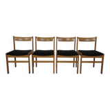 Danish Oak Dining Chairs, Set of 4, 1960s