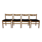 Danish Oak Dining Chairs, Set of 4, 1960s