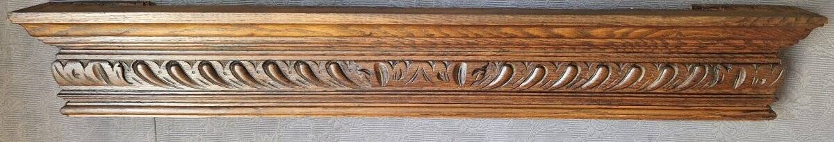 Boiserie fronton relief sculpted ornamentation 19th century