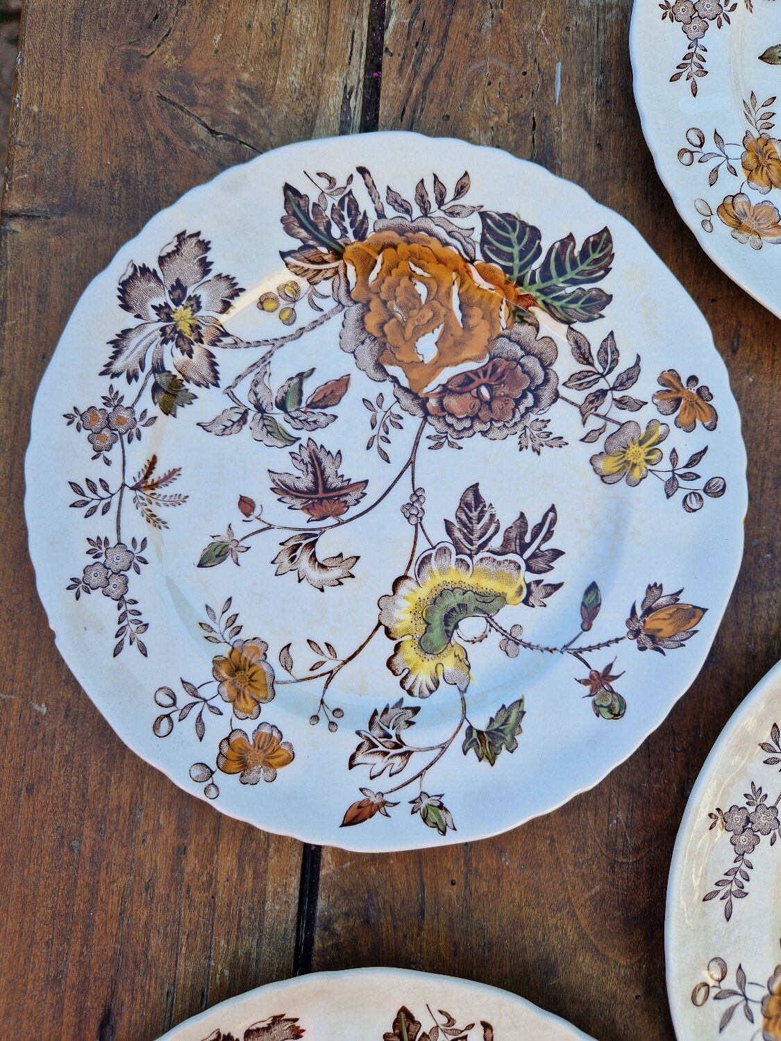 Set of 8 English Dessert Plates Mason's Chantilly Pattern