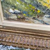 Tableau Lafontaine oil painting on canvas 72x58cm