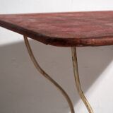 Antique red garden table (c.1920)