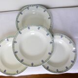 4 vintage soup plates from St Amand