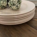 Digoin-Sarreguemines pink dessert plates