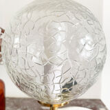 Old glass globe table lamp