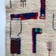 Beni Ouarain Berber carpet with blue, red and green coloured patterns 3.02x2.05m