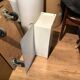 Series of 10 white laqué metal wall light 1960s