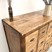 Craftsman's cabinet with 24 drawers in solid pine, 1950s.