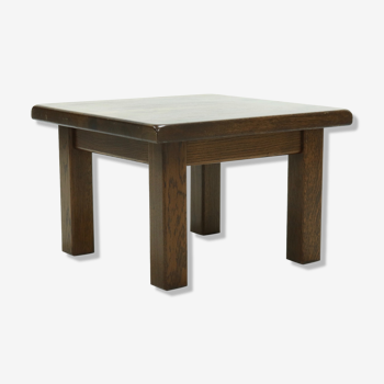 Solid Oak Brutalist Coffee Table 1970s