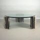 Table basse italienne en marbre et verre
