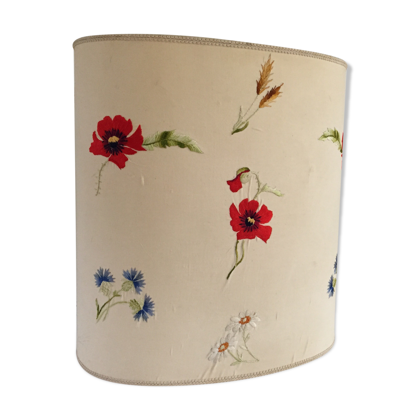 Handmade vintage oval lampshade