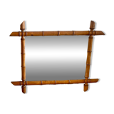 Turned Wood Barber Mirror