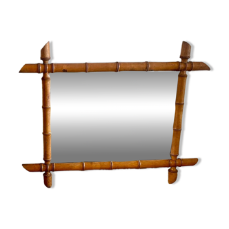 Turned Wood Barber Mirror