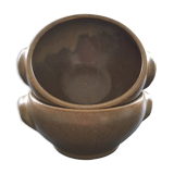 Set of 2 stoneware soup bowls