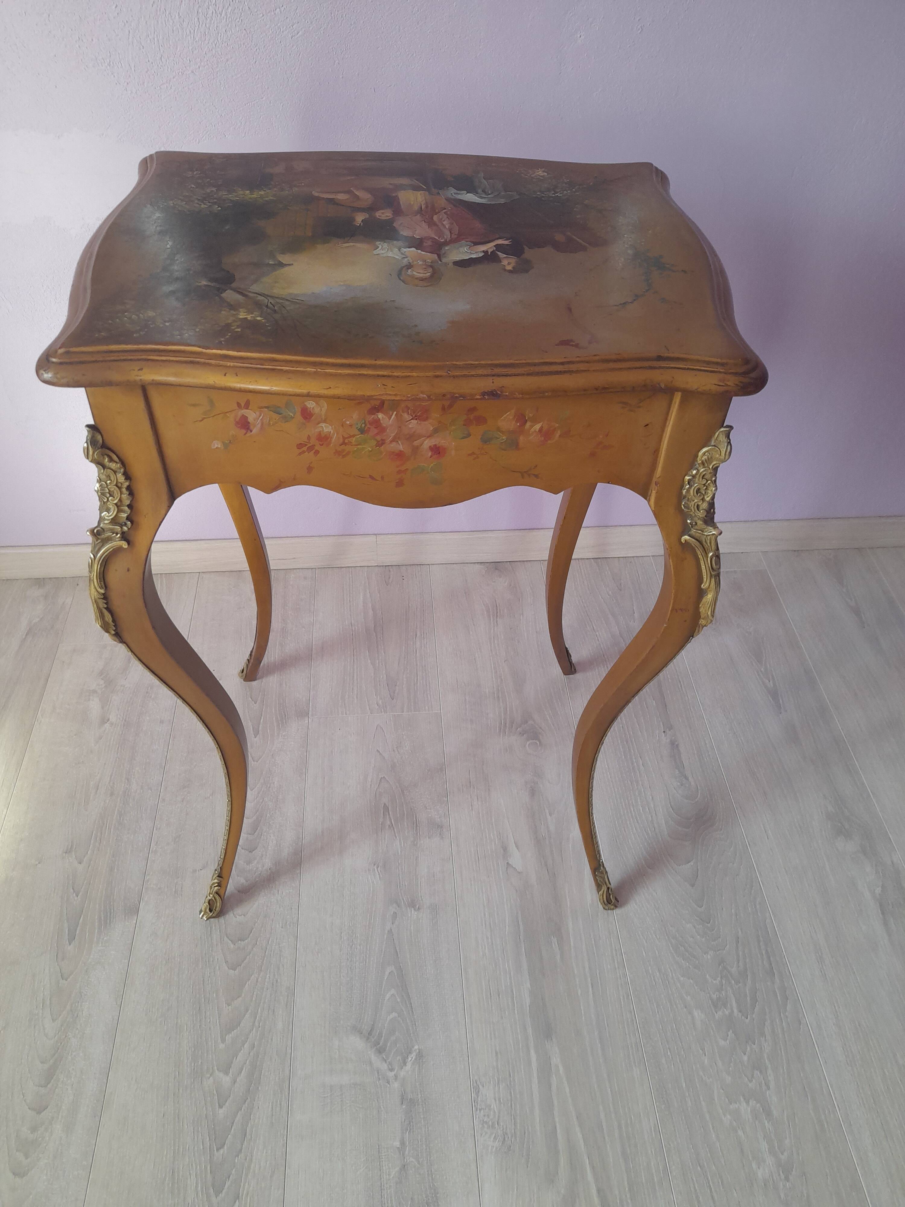 19th century giltwood work table