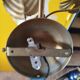Pair of vintage flower & leaf style wall sconces - molded glass