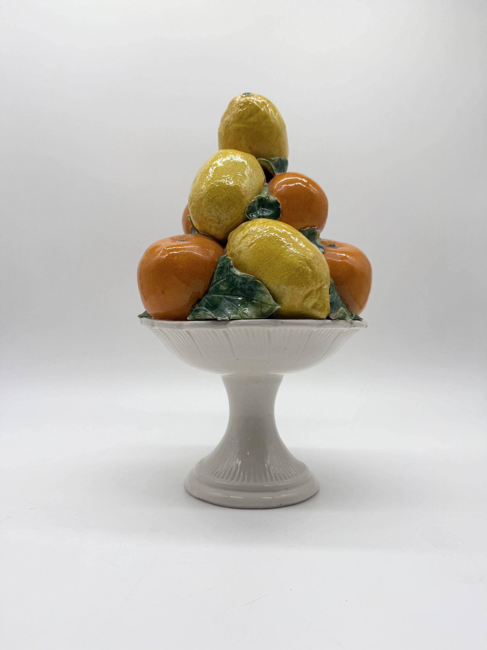 Majolica centrepiece – "Citrus Basket", Italy 1960s