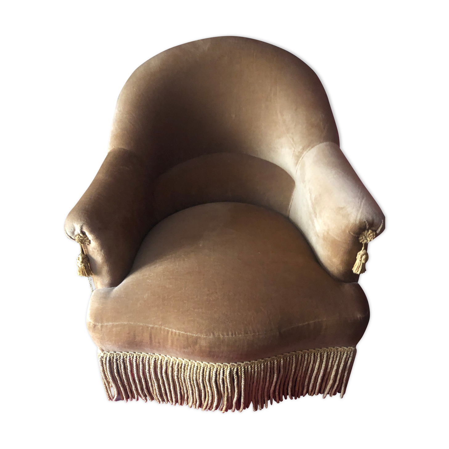 Velvet toad armchair