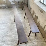 Solid oak farm bench 3m