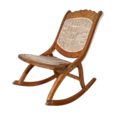 Foldable wooden rocking chair